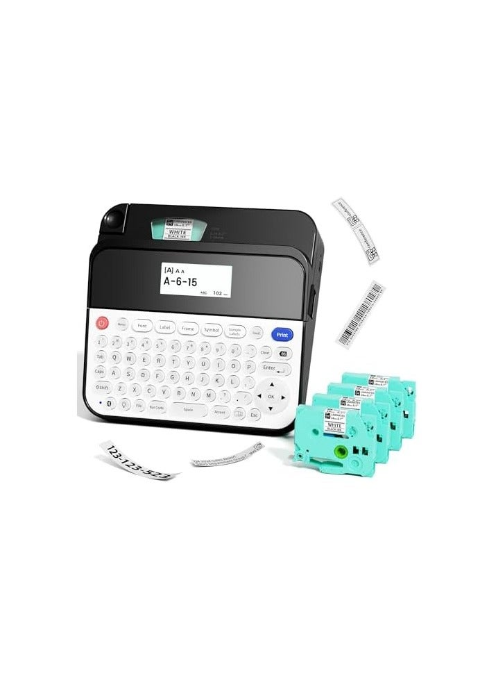AIMO 4B21Z Black on White 18mm Label Tape compatible with the D480BT PRO  - Image 2