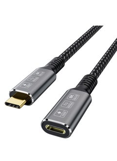 USB4 8K 0.8M Cable for Thunderbolt 4 Compatible USB 4 Type-c Male to Female Extension Cable Ultra HD 8K@60Hz 100W Charging 40Gbps Data Transfer Compatible with External SSD eGPU USB-C Docking