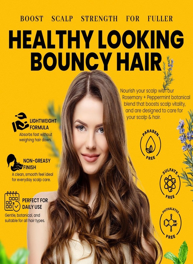 هيربيش زيت هيربيش إكليل الجبل للشعر (٥٠ مل) مع النعناع والخزامى - زيت لنمو الشعر وتكثيفه، وعلاج جفاف فروة الرأس، ويساعد على دعم إعادة نمو الشعر وتقليل التقصف، للرجال والنساء - Image 3