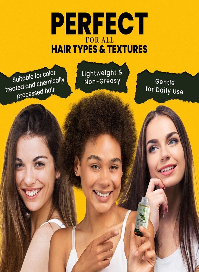 هيربيش زيت هيربيش إكليل الجبل للشعر (٥٠ مل) مع النعناع والخزامى - زيت لنمو الشعر وتكثيفه، وعلاج جفاف فروة الرأس، ويساعد على دعم إعادة نمو الشعر وتقليل التقصف، للرجال والنساء - Image 5