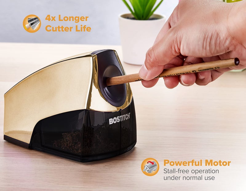 Bostitch Office Personal Electric Pencil Sharpener, Powerful Stall-Free Motor, High Capacity Shavings Tray, 7yr Warranty,Metallic Purple - Image 2