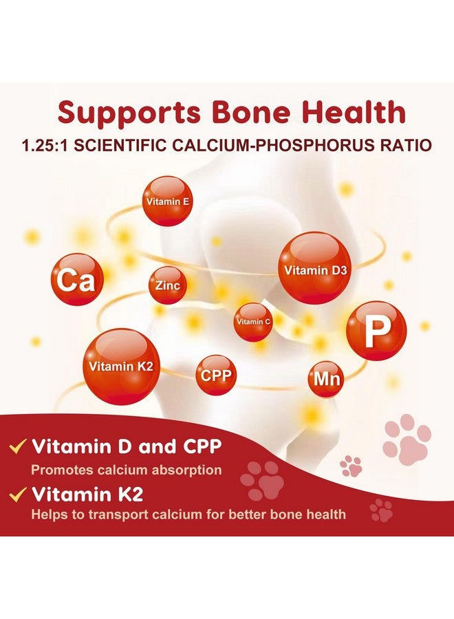 زيبورا جلوكوزامين للكلاب، مكمل غذائي للمفاصل للكلاب يحتوي على الكوندرويتين، وميثيل سلفونيل ميثان، وأوميجا 3، والكركم، والفيتامينات لتسكين الآلام، مكمل غذائي للمفاصل للكلاب يحتوي على الكالسيوم والفوسفور لصحة العظام، 120 مضغة ناعمة - Image 2