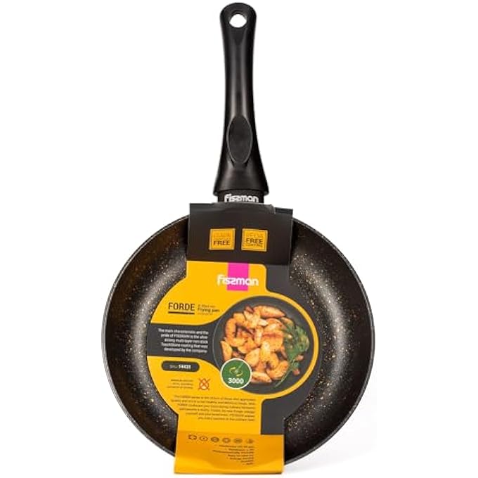 فيسمان مقلاة 20 سم من الألومنيوم مع طلاء غير لاصق من سلسلة Forde مع قاعدة حثية متوافقة مع جميع مواقد الطهي ومقبض مريح من الباكليت وخالي من حمض بيرفلورو الأوكتانويك - Image 5