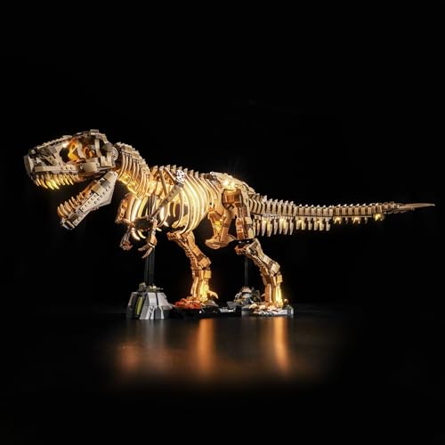 BrickBling LED Light Only Compatible with Lego Dinosaur Fossils Tyrannosaurus rex Creative Lighting Kit Compatible with Lego 76968Not Come with Model Classic Version Light - Image 1