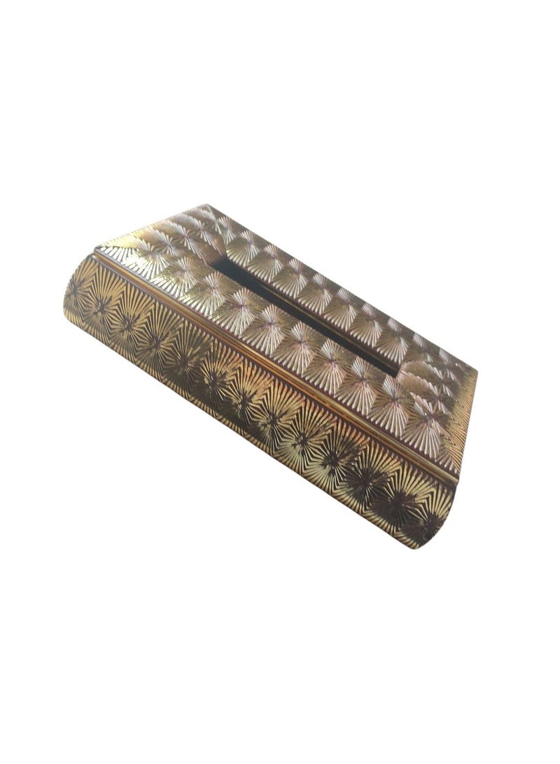 Spaceshoop Wooden Tissue Box Antique Design Classic Design Laser Engraved Wooden - Image 1