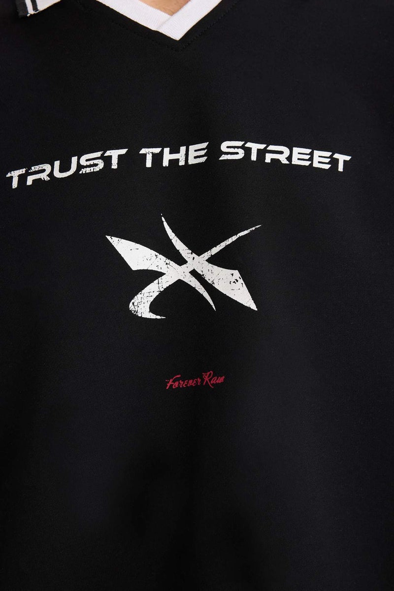 DeFacto Breathable Boxy Fit Printed Sweatshirt - Image 4