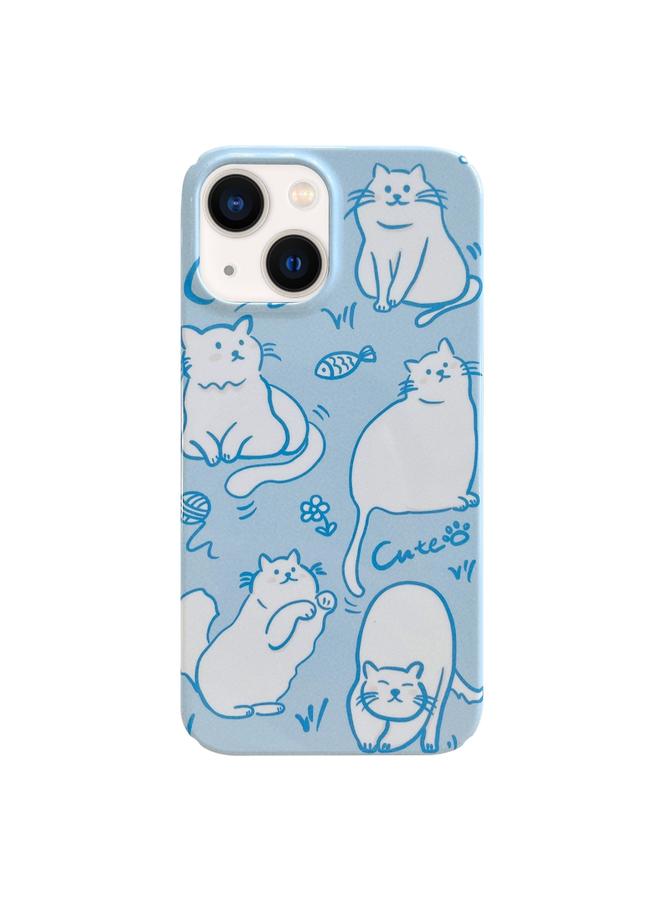 S-TOP Case For iPhone 14 Plus Painted Pattern PC Phone Case - Image 1