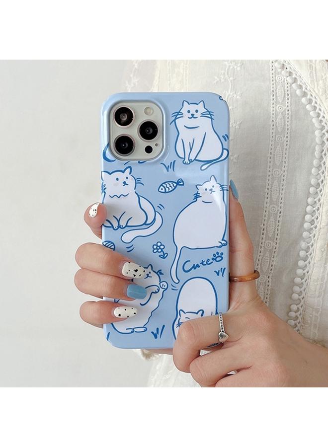 S-TOP Case For iPhone 14 Plus Painted Pattern PC Phone Case - Image 4