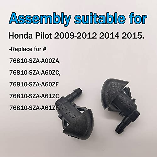 HAOBO Windshield Washer Nozzles Kit, Front Windshield Washer Nozzle Assembly and Fluid Hose with Connectors for Honda Pilot 2009-2012 2014 2015, Replaces OEM # 76810-SZA-A01ZA - Image 5