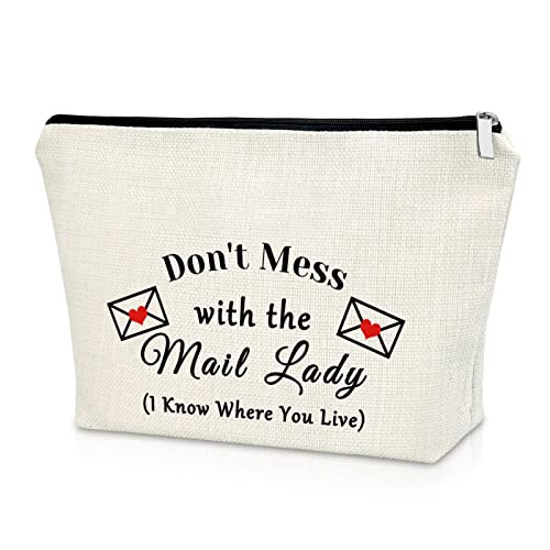 Sazuwu Mail Carrier Gifts Thank You Makeup Bag Travel Pouch for Women Postal Workers & Mail Ladies Birthday Christmas Retirement Gift - Image 1