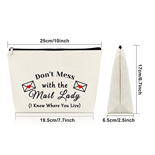Sazuwu Mail Carrier Gifts Thank You Makeup Bag Travel Pouch for Women Postal Workers & Mail Ladies Birthday Christmas Retirement Gift - Image 4