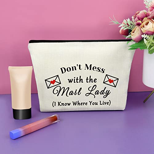 Sazuwu Mail Carrier Gifts Thank You Makeup Bag Travel Pouch for Women Postal Workers & Mail Ladies Birthday Christmas Retirement Gift - Image 2