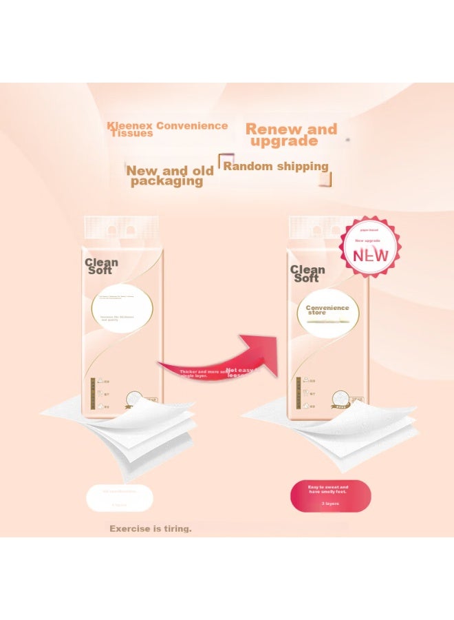 CS Jierou Hanging Facial Tissues, 3-ply, 320 Sheets, 4 Packs, Face Tissues, Toilet Paper, Hand Towels, Convenient Packs, Whole Box - Image 2