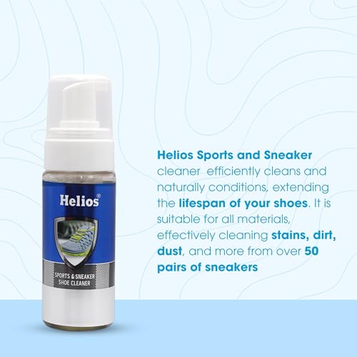Helios Shoe Cleaning Kit 150 ml Shoe Cleaner & 1 Wooden Shoe Cleaner Brush | Sports & Sneaker Care Kit 150 ml | Shoe Cleaning Kit | Shoe Cleaner Kit For Sneakers. - Image 4
