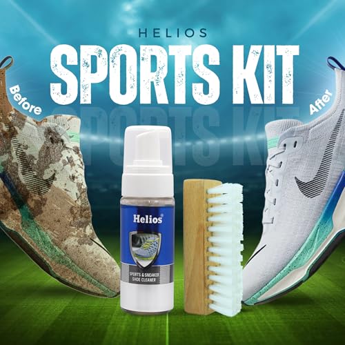 Helios Shoe Cleaning Kit 150 ml Shoe Cleaner & 1 Wooden Shoe Cleaner Brush | Sports & Sneaker Care Kit 150 ml | Shoe Cleaning Kit | Shoe Cleaner Kit For Sneakers. - Image 3