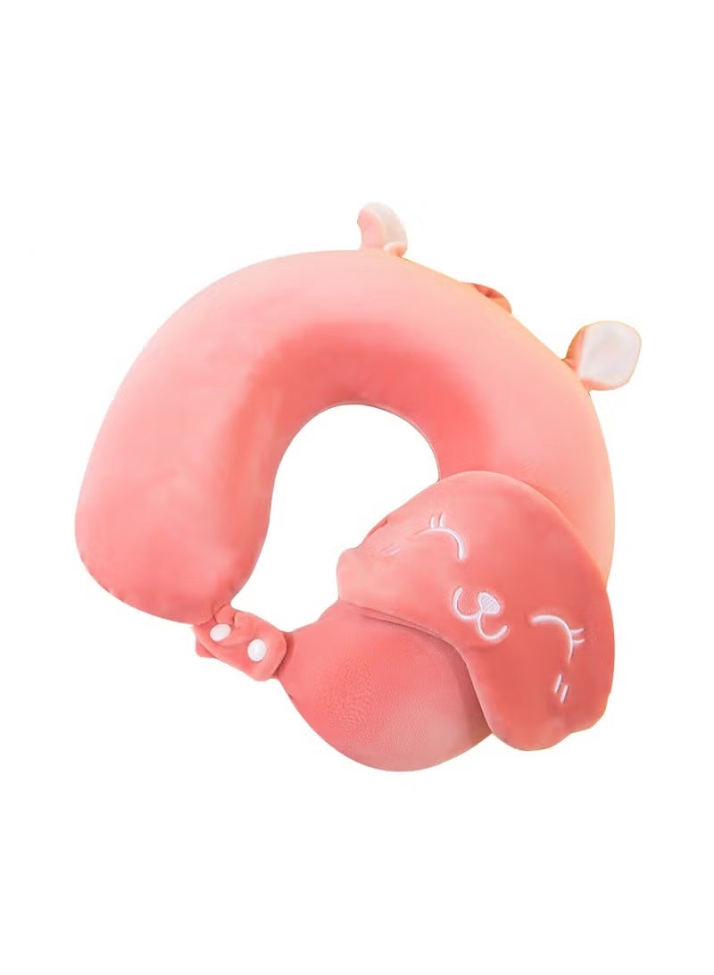 FASHION HOME Memory Foam Travel Pillow U Shaped Neck Support With Eye Mask for Sleeping - Image 1