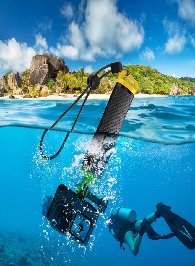 سيمتوب مقبض عائم من Sametop، عصا عائمة، ملحق مقاوم للماء، متوافق مع كاميرات GoPro Hero 13، 12، 11، 10، 9، 8، 7، 6، 5، 4، Session، 3+، 3، Hero (2018)، Max، وكاميرات DJI Osmo Action (أصفر) - Image 5