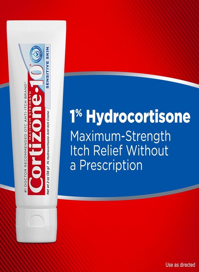 Cortizone 10 Maximum Strength Sensitive Skin Anti-Itch Cream, 1% Hydrocortisone, 2 oz. - Image 5
