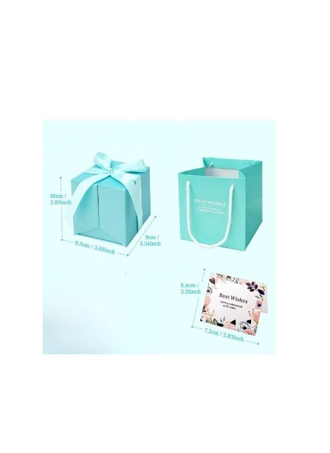 Generic - Elegant Blue Jewelry and Keepsake Gift Box: A Treasure Trove of Style and Function(Without Necklace) - Image 1