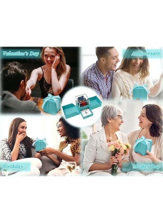 Generic - Elegant Blue Jewelry and Keepsake Gift Box: A Treasure Trove of Style and Function(Without Necklace) - Image 1