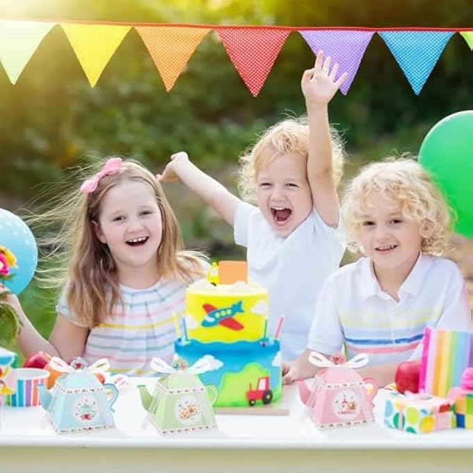 YelaJoy 24 Pieces Floral Tea Party Gift Box Table Decorations Hospitality Gift Bag Candy Box Suitable For Wedding Baby Shower - Image 5