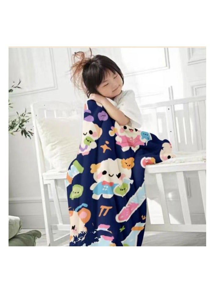 general Children's or student cartoon flannel thin blanket (warm and comfortable, suitable for sleep, games) 100cm*150cm - 510 - Image 4