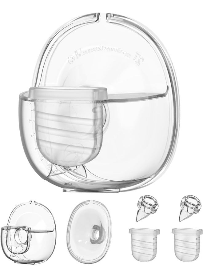 Gowing قطع غيار مضخة الثدي القابلة للارتداء من غوين متوافقة مع مضخة الثدي القابلة للارتداء S32، تشمل صمام بطة، غشاء سيليكون، فلانج 27 مم، كوب لجمع الحليب - Image 1