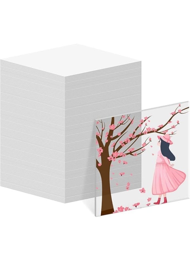 Horoof Home Horoof Home® 50PCS Clear Acrylic Sheets – 10x10 cm, 1mm Thick Transparent Plexiglass Panels for DIY Crafts, Painting, Laser Cutting, Engraving, Signage & Display – Durable & Shatterproof  - Image 1