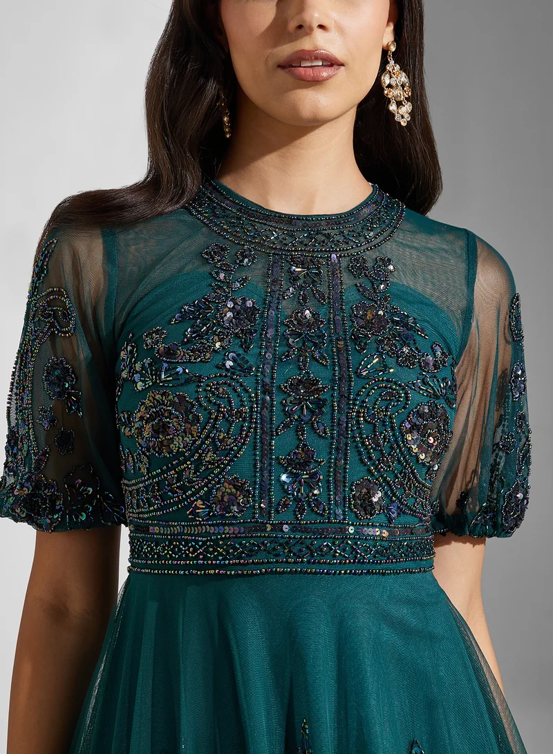 Amelia Rose Tiered Beaded Dress