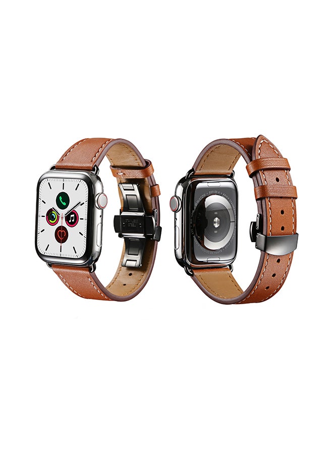 Perfii Stylish Band For Apple Watch Series 5/4/3/2/1 Brown - Image 2