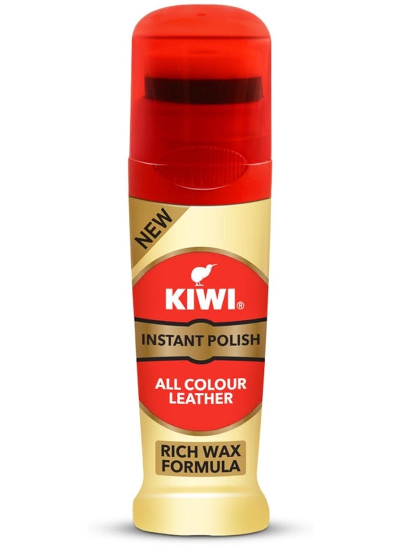Kiwi Instant Shoe Polish All Leather Colour - Wax Rich Formula - Easy to use - Shines and Protects - 75ml - Neutral - Image 1