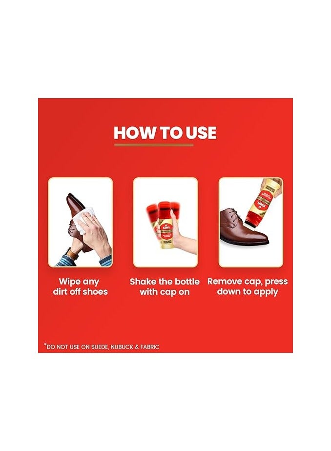Kiwi Instant Shoe Polish All Leather Colour - Wax Rich Formula - Easy to use - Shines and Protects - 75ml - Neutral - Image 3