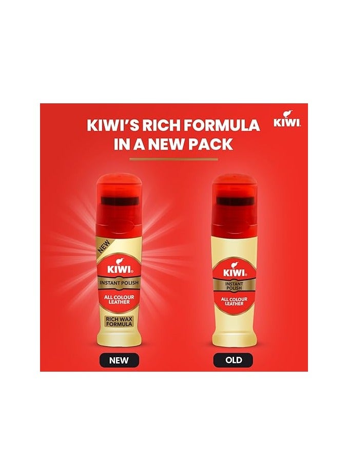 Kiwi Instant Shoe Polish All Leather Colour - Wax Rich Formula - Easy to use - Shines and Protects - 75ml - Neutral - Image 5