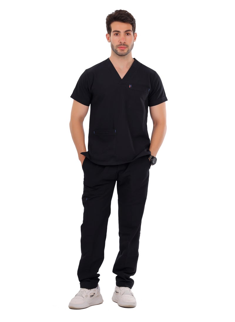 APEX Classic Scrub 1/2 Sleeve Male Black MIX C  - Image 1