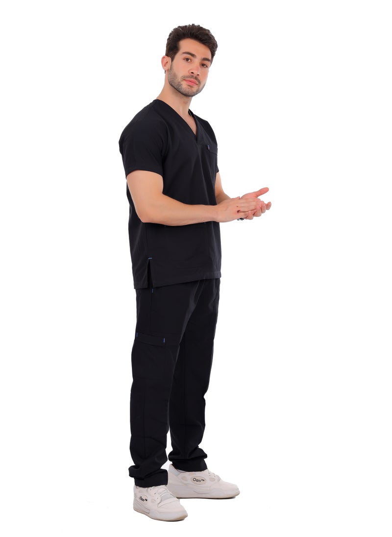 APEX Classic Scrub 1/2 Sleeve Male Black MIX C  - Image 2