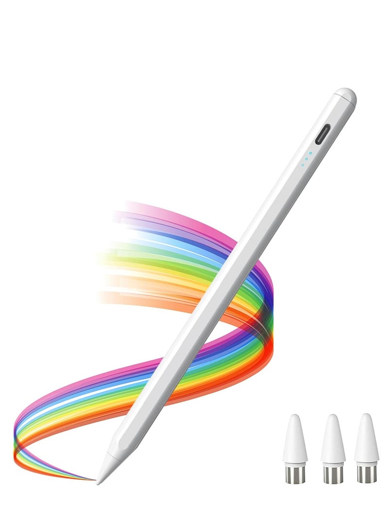 High Precision Magnetic Stylus Tablet Pen Compatible with Samsung, Lenovo, Xiaomi, Huawei, Android, Honor, Redmi, Apple iPad Pro/Air/Mini/iPhone Touch Screen 1.5mm, Rose Gold