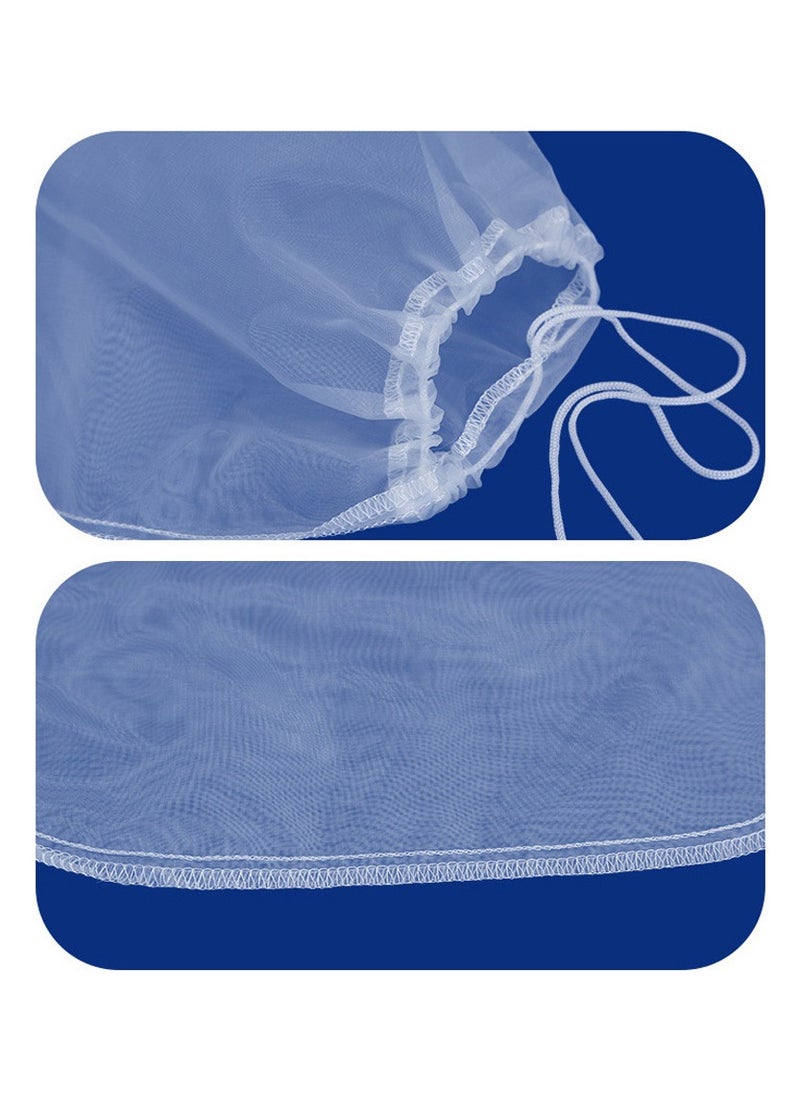 SYOSI - 2 Pack Reusable 80 Mesh Fine Bag Nut Milk Nylon Strainer for Straining FruitJuice Apple Grape Wine Press NutMilk Yogrut Doufu Almond Coffee with Drawstring 30x30cm - Image 1