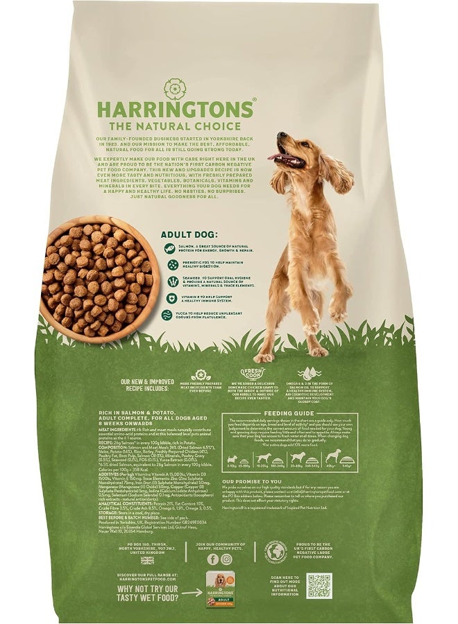 Harringtons Complete Dry Adult Dog Food Salmon & Potato 12 kg - Made with All Natural Ingredients - Image 2