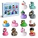 Grarain 12 Rubber Ducks Toddler Bath Toys NoHole Bathtub Toys for Baby Pool Toys for 18 Months Girls Boys - Image 2