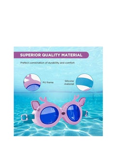 ENDLESS  EL1003 Children Swimming Goggle with Anti-Fog and UV Protection | Material : Silicon, PU | Attached Ear Buds and Adjustable Strap | Soft Silicone Gasket for Leak Proof | With Hard Case  - Image 3