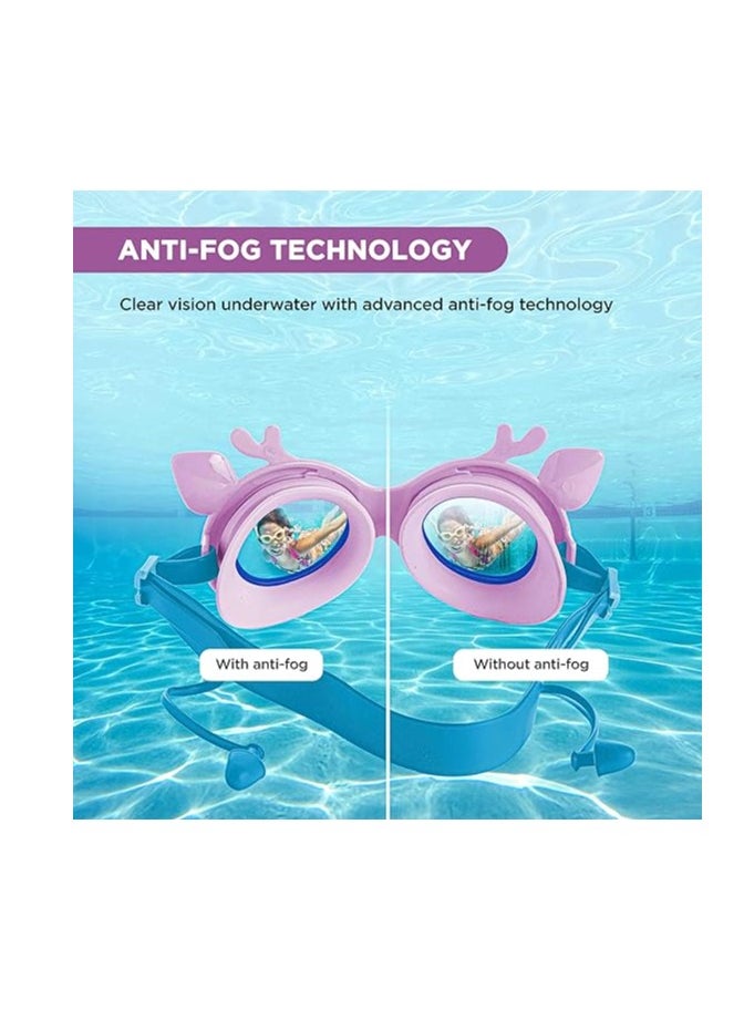 EL1003 Children Swimming Goggle with Anti-Fog and UV Protection | Material : Silicon, PU | Attached Ear Buds and Adjustable Strap | Soft Silicone Gasket for Leak Proof | With Hard Case - pzsku/ZDEB80235823E98A0B50FZ/45/_/1712206990/031c7836-ea1d-4f10-9751-3f71b5158795