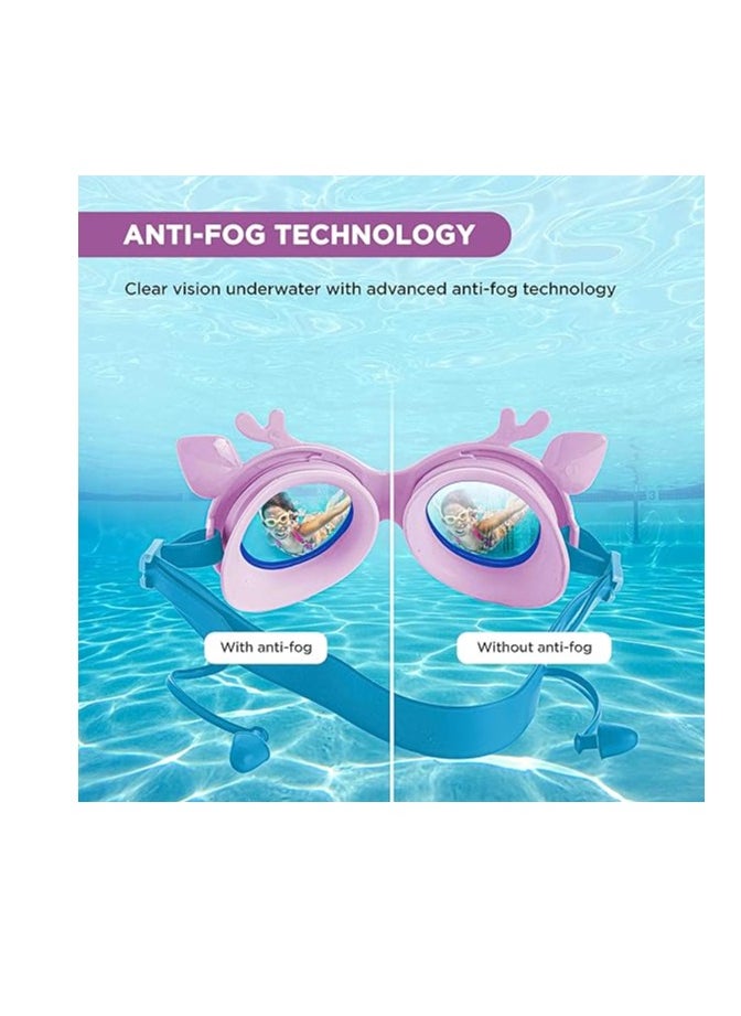 EL1003 Children Swimming Goggle with Anti-Fog and UV Protection | Material : Silicon, PU | Attached Ear Buds and Adjustable Strap | Soft Silicone Gasket for Leak Proof | With Hard Case - pzsku/ZDEB80235823E98A0B50FZ/45/_/1712206990/0f6d031e-0df1-4135-9e05-202658eb9b81