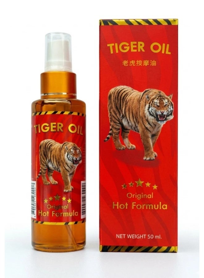 Tiger Balm Tiger Oil Thai Herbal Original Hot Formula Massage Oil 50ml – Warming Body Massage Oil - Image 4