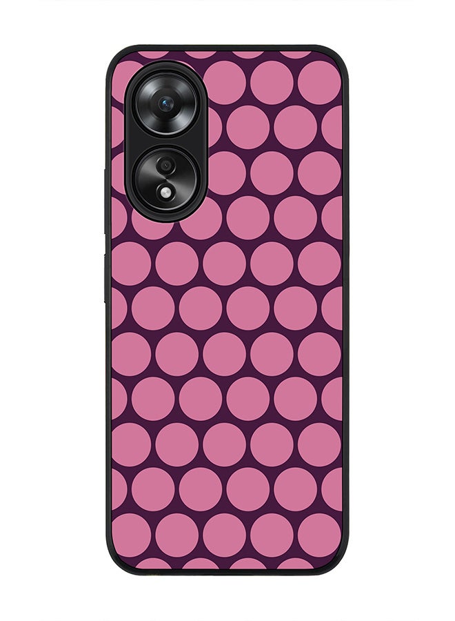 Stylizedd Rugged Black edge case for Oppo A58 4G, Slim fit Soft Case Flexible Rubber Edges Anti Drop TPU Gel Thin Cover- Purple Honeycombs - Image 1