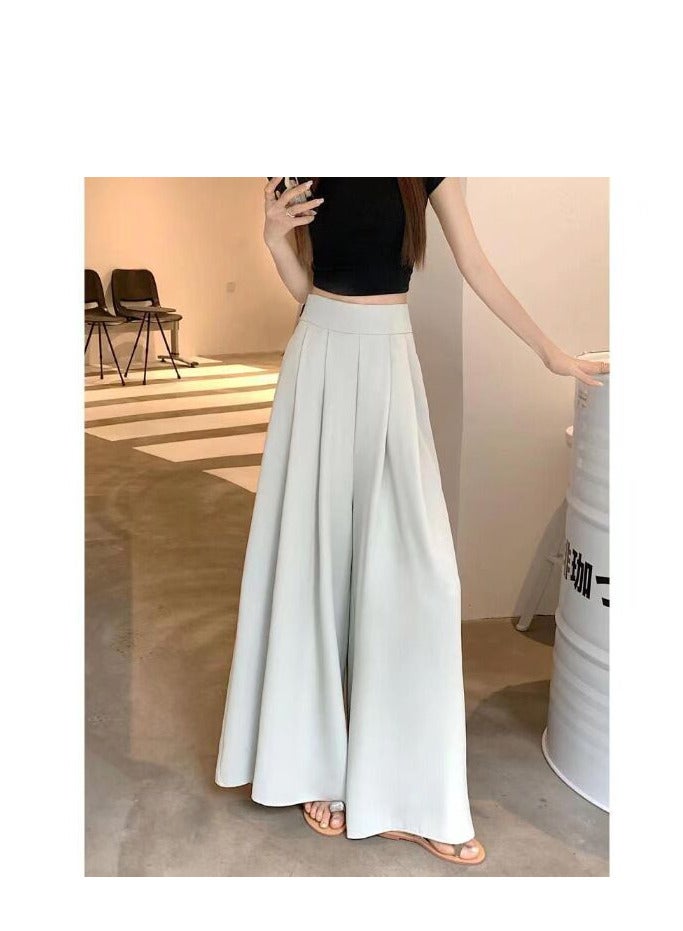 women casual full-length loose pants high waist casual full length pants fashion versatile wide leg pant - Image 2