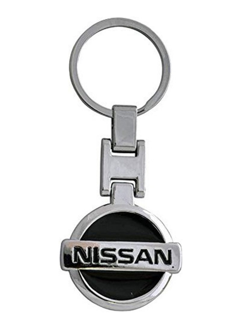 سلسلة مفاتيح معدنية بشعار سيارة نيسان، مصنوعة من الفولاذ المقاوم للصدأ - Image 1