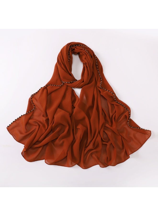 Nariele New Crystal Pearl Chiffon Headscarf - Image 1