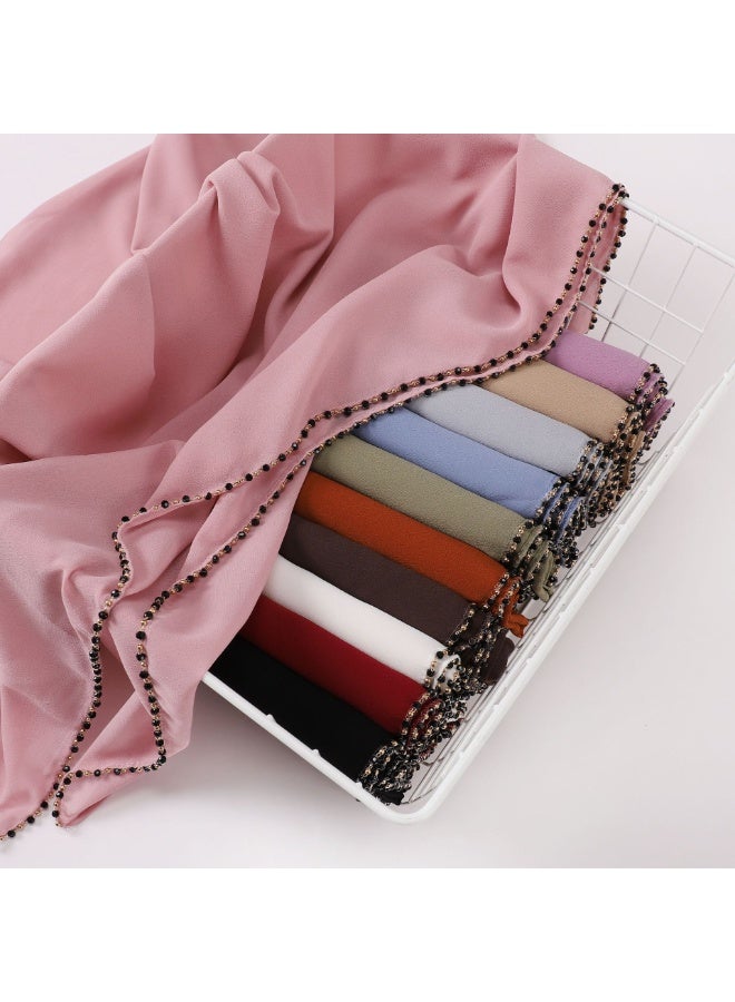 Nariele New Crystal Pearl Chiffon Headscarf - Image 4