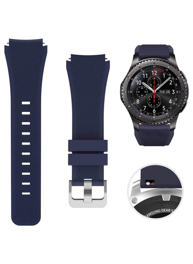 Bands for Samsung Gear S3 Frontier/Classic Watch Silicone Bracelet, Sports Silicone Band Strap Replacement Wristband for Samsung Gear S3 Frontier/S3 Classics - Image 1