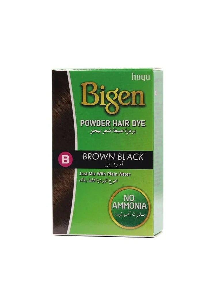 Bigen Powder Hair Dye, B Brown Black 